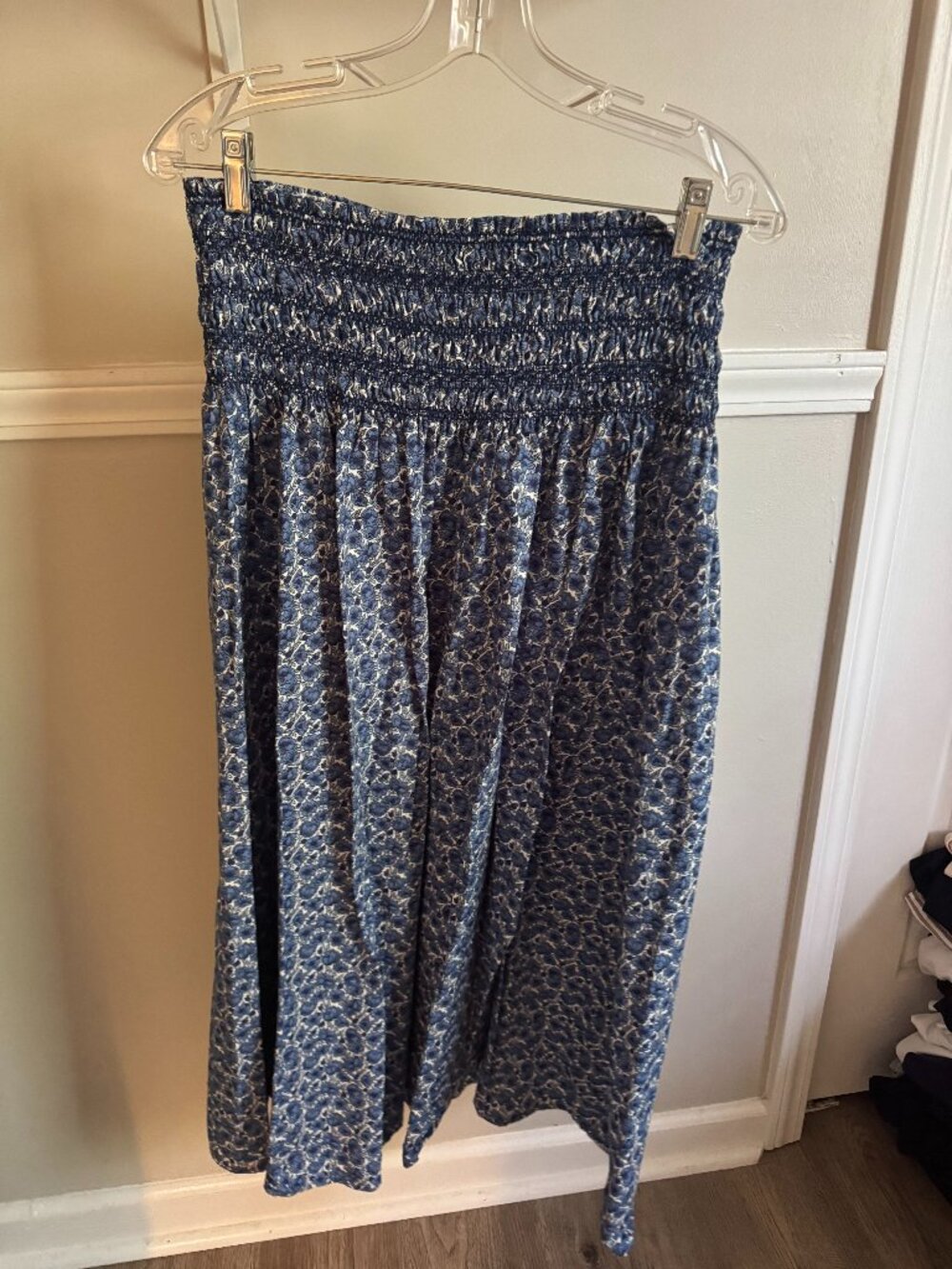 LOFT blue floral skirt